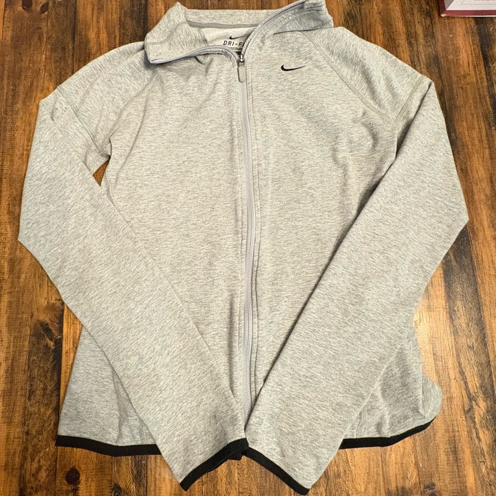 Nike Women's Light Gray Full-Zip Jacket